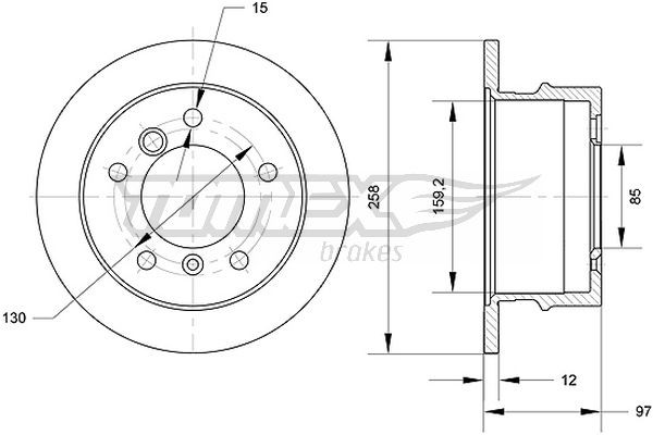 TOMEX Brakes Bremsscheibe